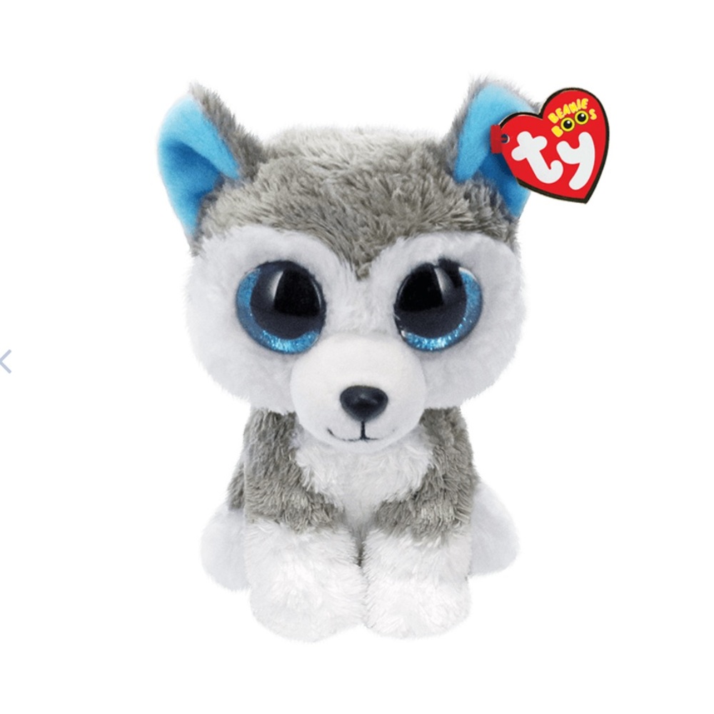 New Ty Slush Grey And White Husky